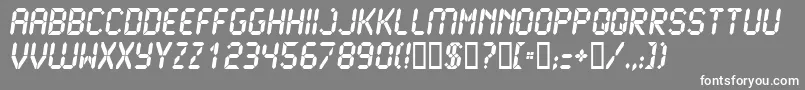 Lcd2u Font – White Fonts on Gray Background