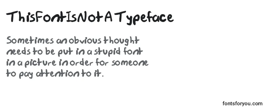 Review of the ThisFontIsNotATypeface (70887) Font