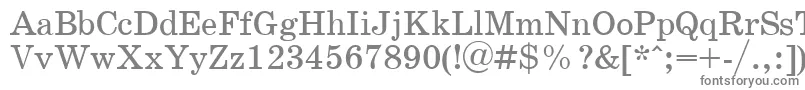 Schoopla-fontti – harmaat kirjasimet valkoisella taustalla