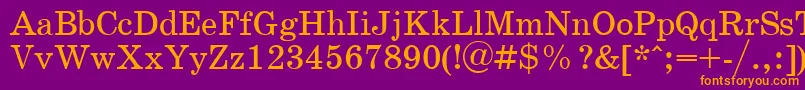 Шрифт Schoopla – оранжевые шрифты на фиолетовом фоне