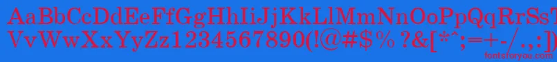 Schoopla Font – Red Fonts on Blue Background