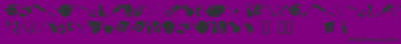 Wutscookin-fontti – mustat fontit violetilla taustalla