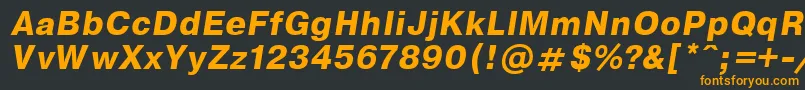 Encycbit Font – Orange Fonts on Black Background