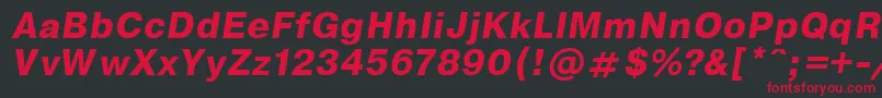フォントEncycbit – 黒い背景に赤い文字