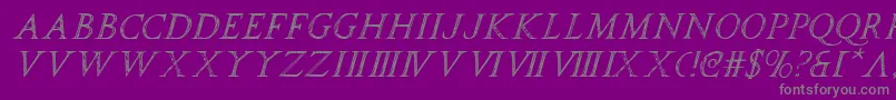 SpqrItalic Font – Gray Fonts on Purple Background