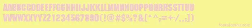 MachinecBold Font – Pink Fonts on Yellow Background