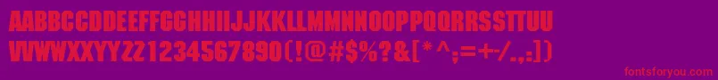 MachinecBold Font – Red Fonts on Purple Background