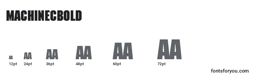 MachinecBold Font Sizes