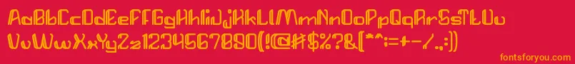 StartRevolution Font – Orange Fonts on Red Background