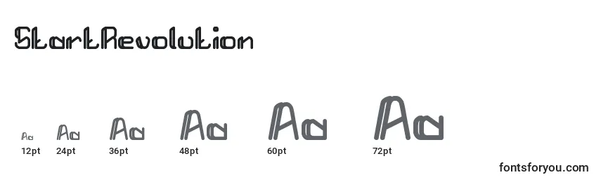 Размеры шрифта StartRevolution