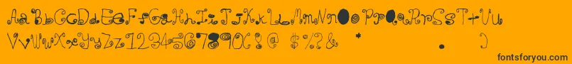 Crazycurlz Font – Black Fonts on Orange Background