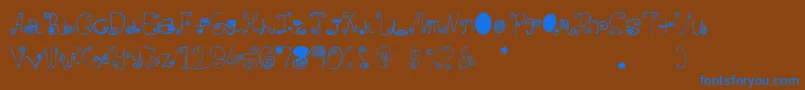 Crazycurlz Font – Blue Fonts on Brown Background