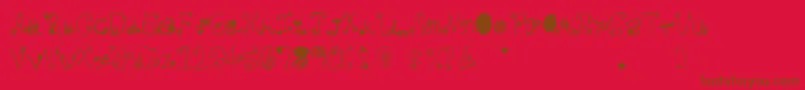 Crazycurlz Font – Brown Fonts on Red Background