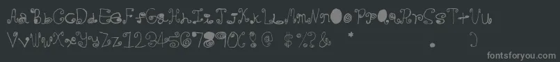 Crazycurlz Font – Gray Fonts on Black Background