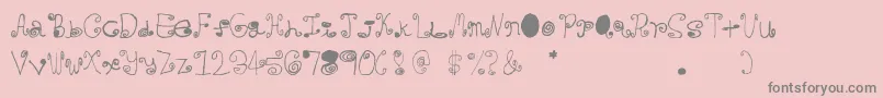 Crazycurlz Font – Gray Fonts on Pink Background