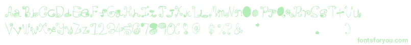 Crazycurlz Font – Green Fonts on White Background