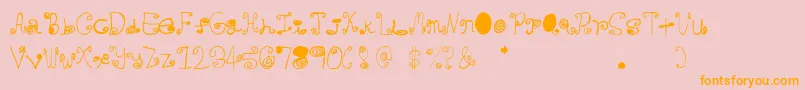 Crazycurlz Font – Orange Fonts on Pink Background