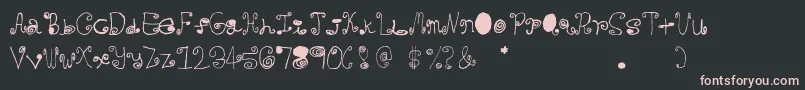 Crazycurlz Font – Pink Fonts on Black Background
