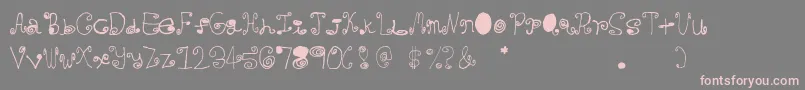 Crazycurlz Font – Pink Fonts on Gray Background