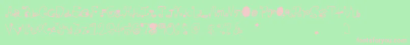 Crazycurlz Font – Pink Fonts on Green Background
