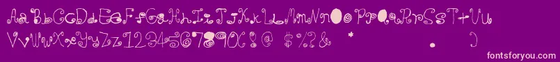 Crazycurlz Font – Pink Fonts on Purple Background