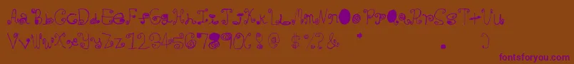 Crazycurlz Font – Purple Fonts on Brown Background