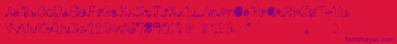Crazycurlz Font – Purple Fonts on Red Background