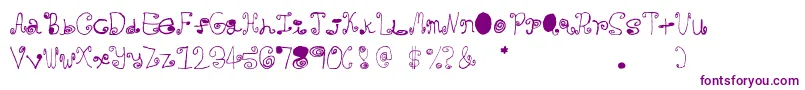 Crazycurlz Font – Purple Fonts on White Background