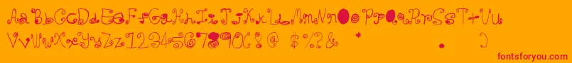 Crazycurlz Font – Red Fonts on Orange Background