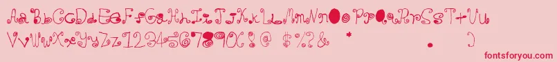 Crazycurlz Font – Red Fonts on Pink Background