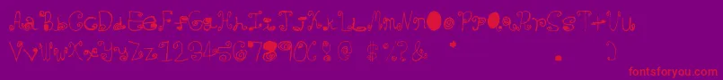 Crazycurlz Font – Red Fonts on Purple Background