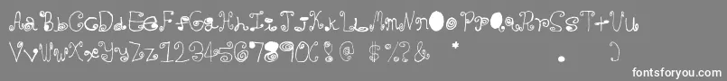 Crazycurlz Font – White Fonts on Gray Background