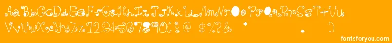 Crazycurlz Font – White Fonts on Orange Background