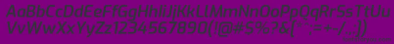 ExoSemibolditalic Font – Black Fonts on Purple Background