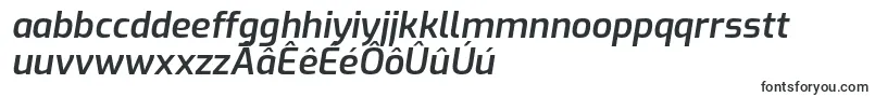 ExoSemibolditalic-Schriftart – friesische Schriften