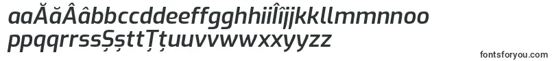 ExoSemibolditalic-Schriftart – rumänische Schriften