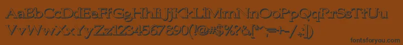 Jhunwest3D Font – Black Fonts on Brown Background