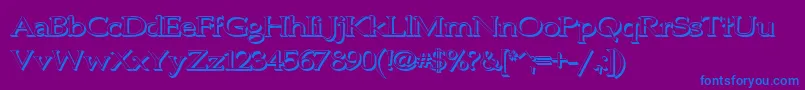 フォントJhunwest3D – 紫色の背景に青い文字