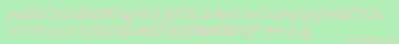 Jhunwest3D Font – Pink Fonts on Green Background