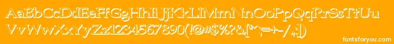 Jhunwest3D Font – White Fonts on Orange Background