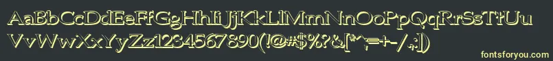 Jhunwest3D Font – Yellow Fonts on Black Background