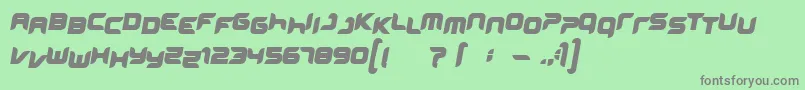 Miniskup Font – Gray Fonts on Green Background