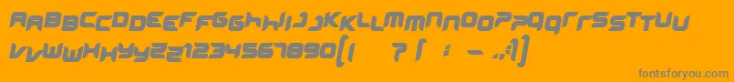 Miniskup Font – Gray Fonts on Orange Background