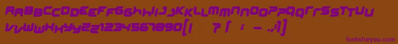 Miniskup Font – Purple Fonts on Brown Background