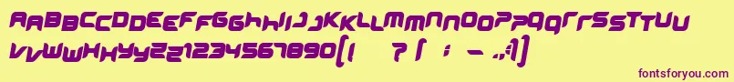 Miniskup Font – Purple Fonts on Yellow Background