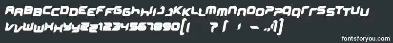 フォントMiniskup – 黒い背景に白い文字