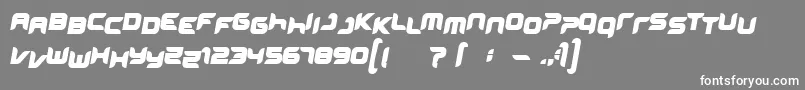 フォントMiniskup – 灰色の背景に白い文字