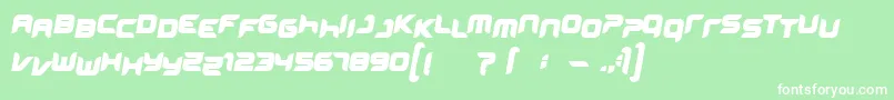 Miniskup Font – White Fonts on Green Background