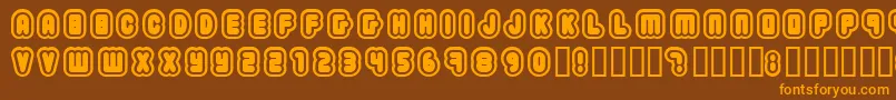 fuente 2203 – Fuentes Naranjas Sobre Fondo Marrón