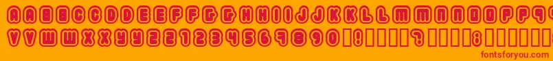 2203 Font – Red Fonts on Orange Background